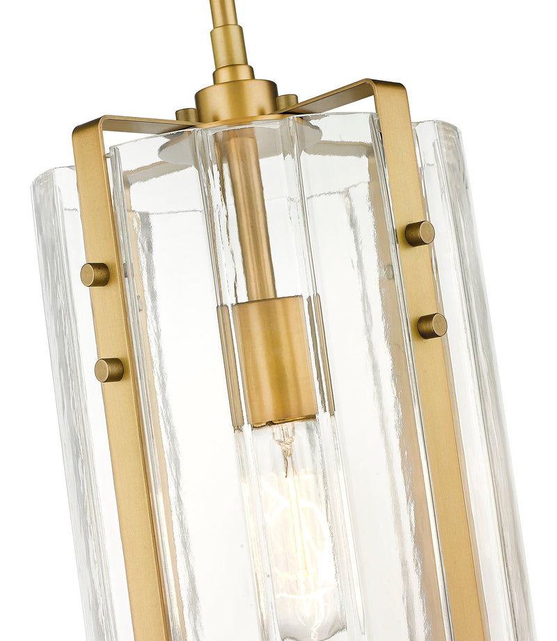 Alverton 1 Light 8" Pendant in Rubbed Brass