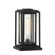 Cabana 1 Light Outdoor Deck Lantern in Black
