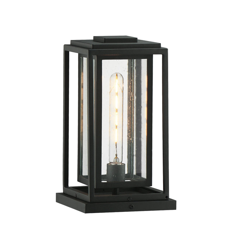 Cabana 1 Light Outdoor Deck Lantern in Black