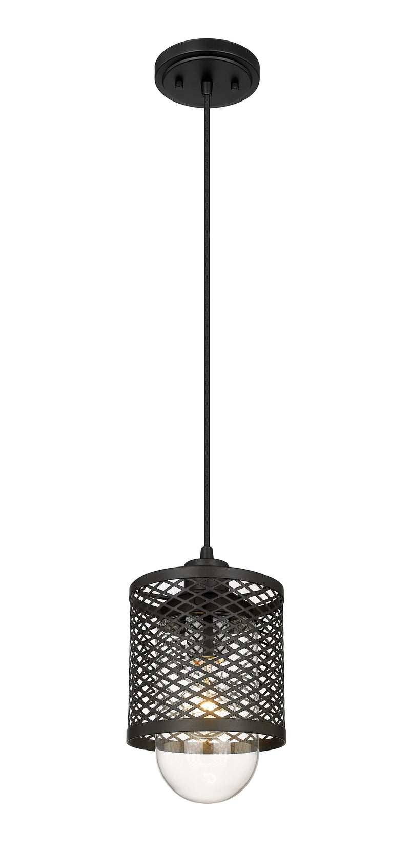 Kipton 1 Light 6" Pendant in Matte Black