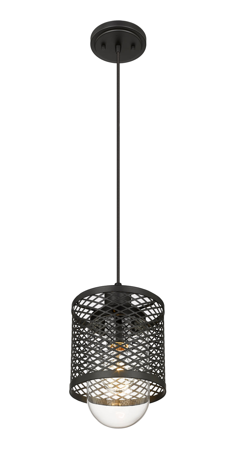 Kipton 1 Light 6" Pendant in Matte Black