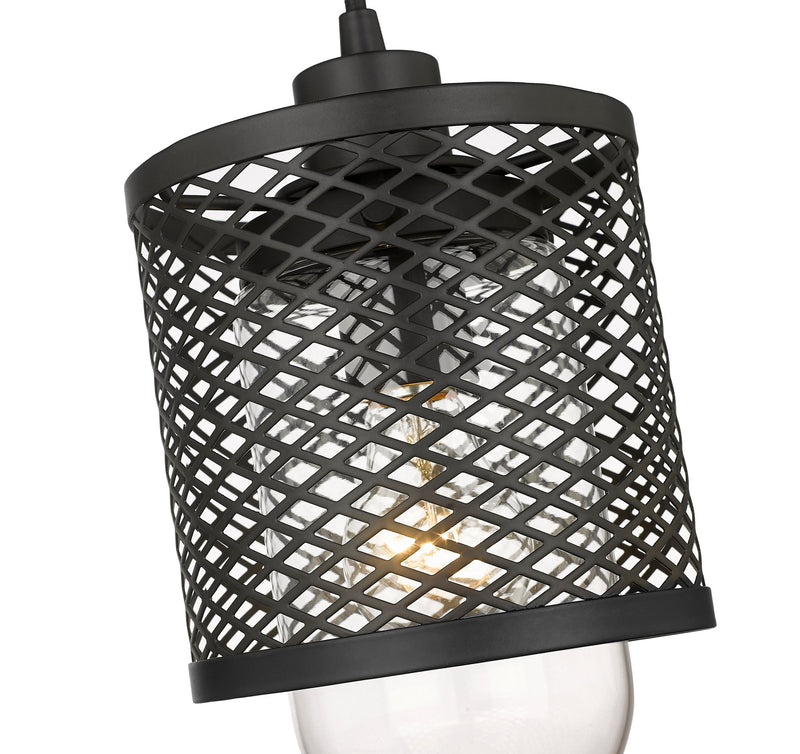Kipton 1 Light 6" Pendant in Matte Black