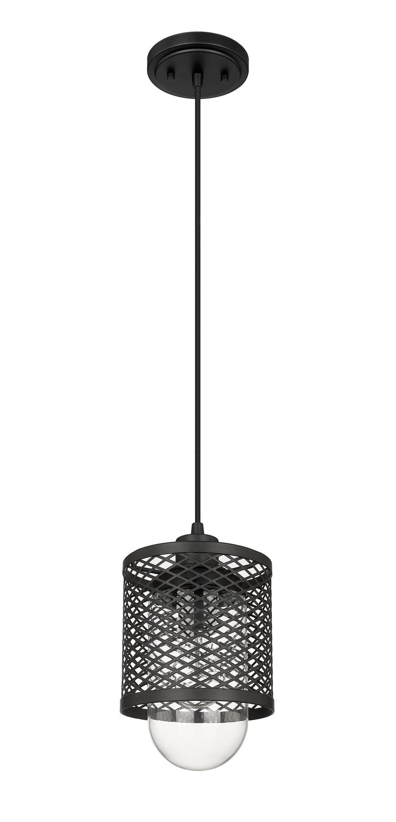 Kipton 1 Light 6" Pendant in Matte Black