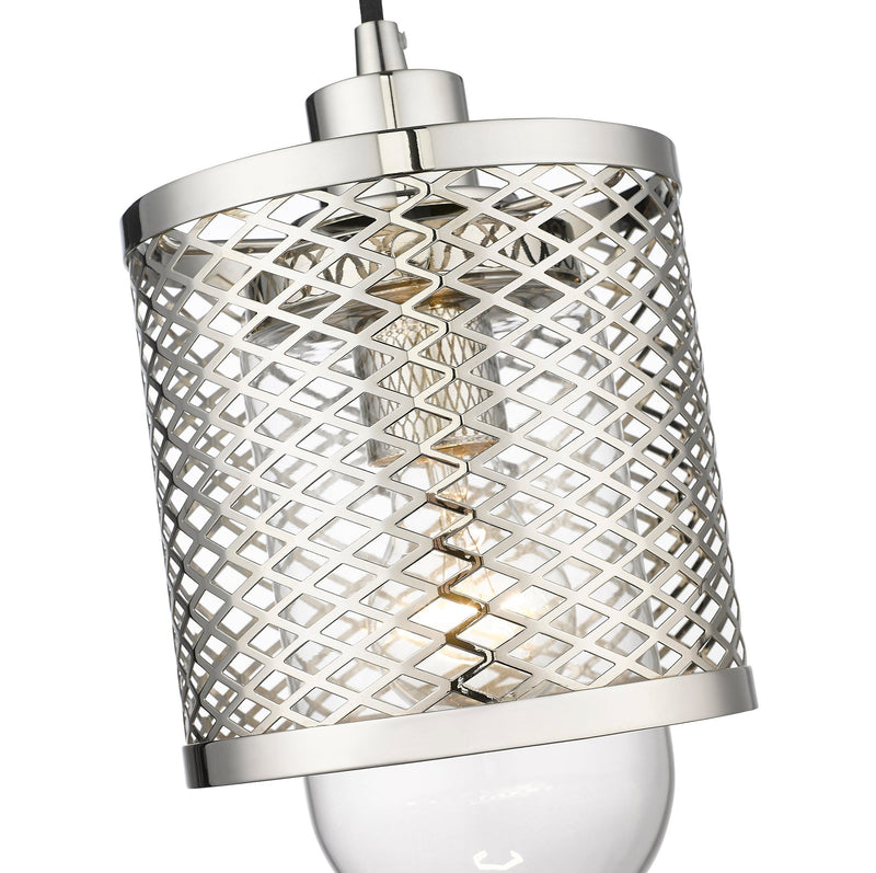 Kipton 1 Light 6" Pendant in Polished Nickel