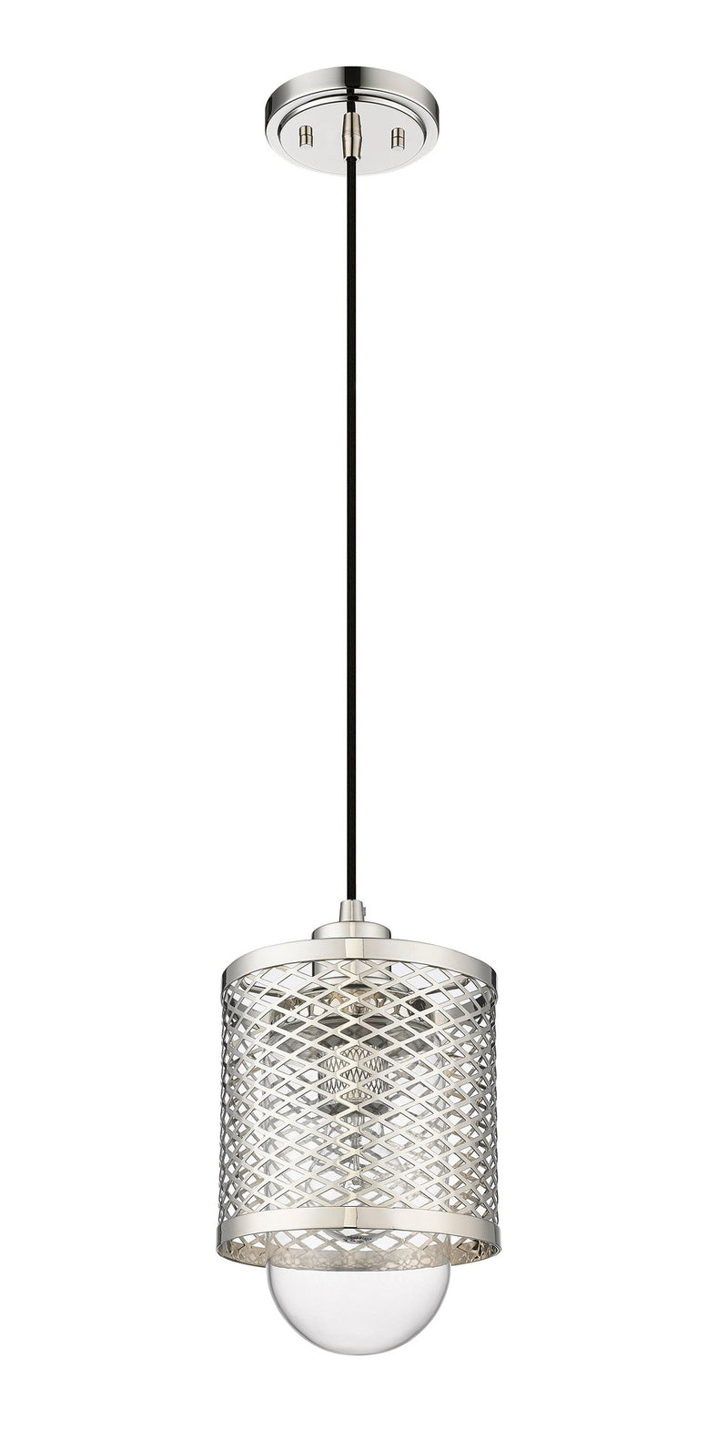 Kipton 1 Light 6" Pendant in Polished Nickel