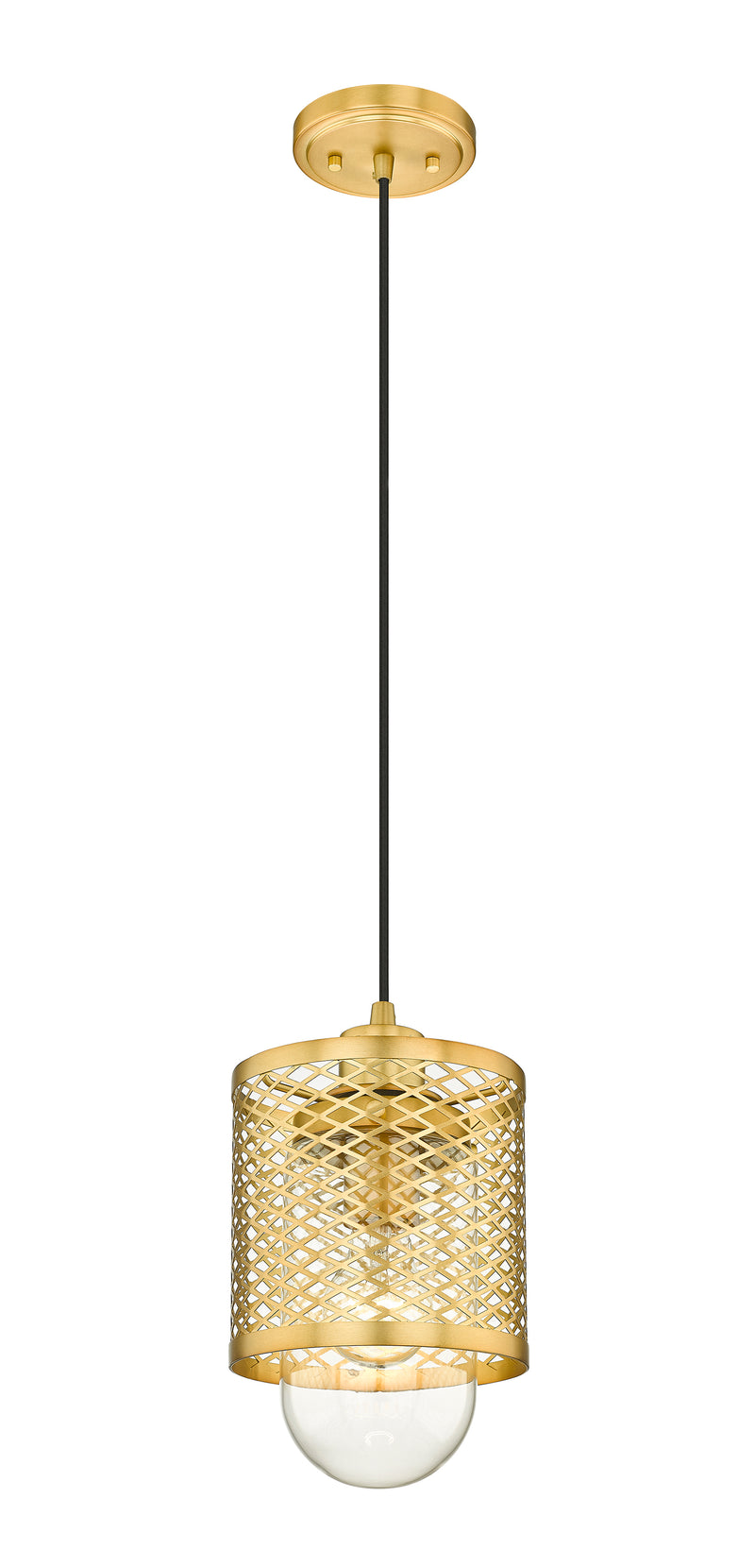Kipton 1 Light 6" Pendant in Rubbed Brass