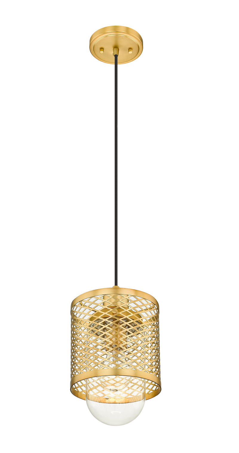 Kipton 1 Light 6" Pendant in Rubbed Brass
