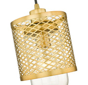 Kipton 1 Light 6" Pendant in Rubbed Brass
