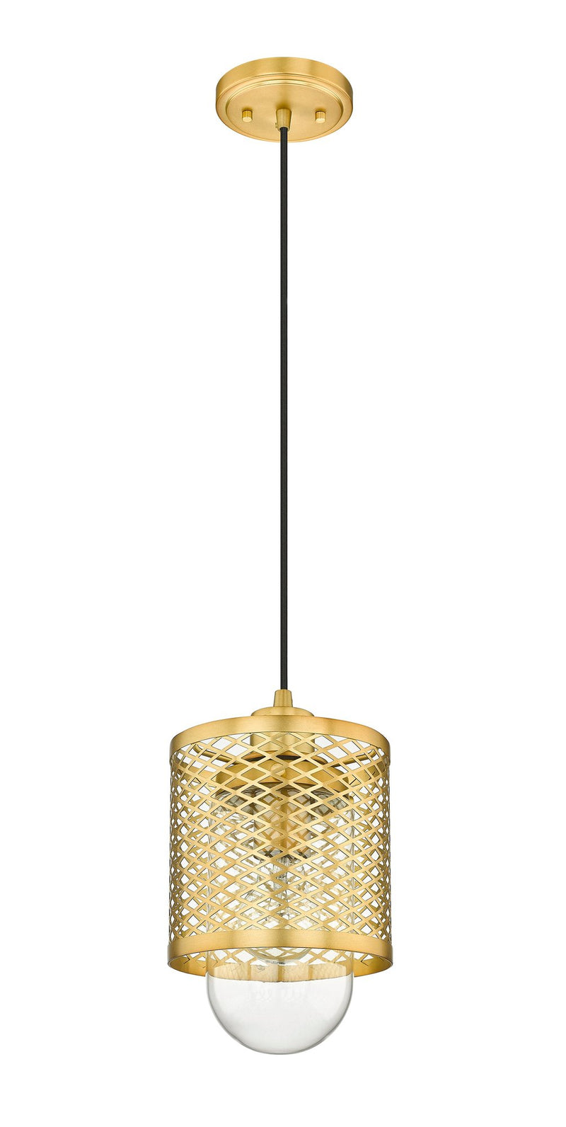 Kipton 1 Light 6" Pendant in Rubbed Brass