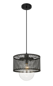 Kipton 1 Light 11" Pendant in Matte Black
