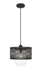 Kipton 1 Light 11" Pendant in Matte Black