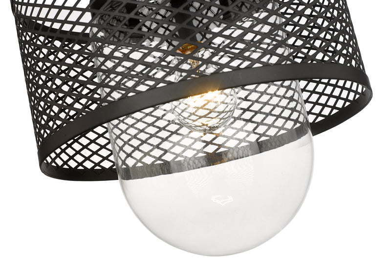 Kipton 1 Light 11" Pendant in Matte Black