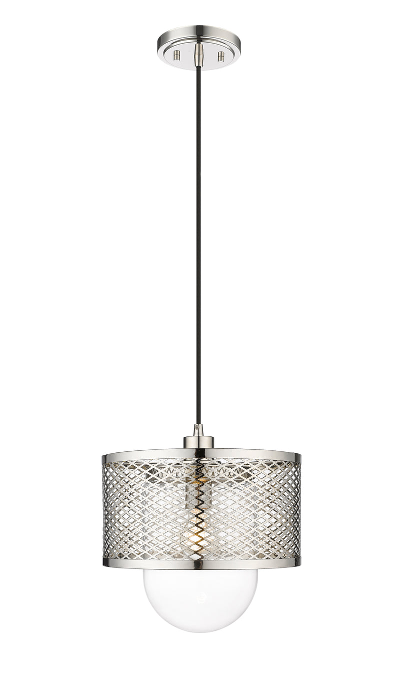 Kipton 1 Light 11" Pendant in Polished Nickel