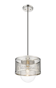Kipton 1 Light 11" Pendant in Polished Nickel