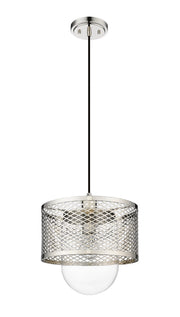 Kipton 1 Light 11" Pendant in Polished Nickel