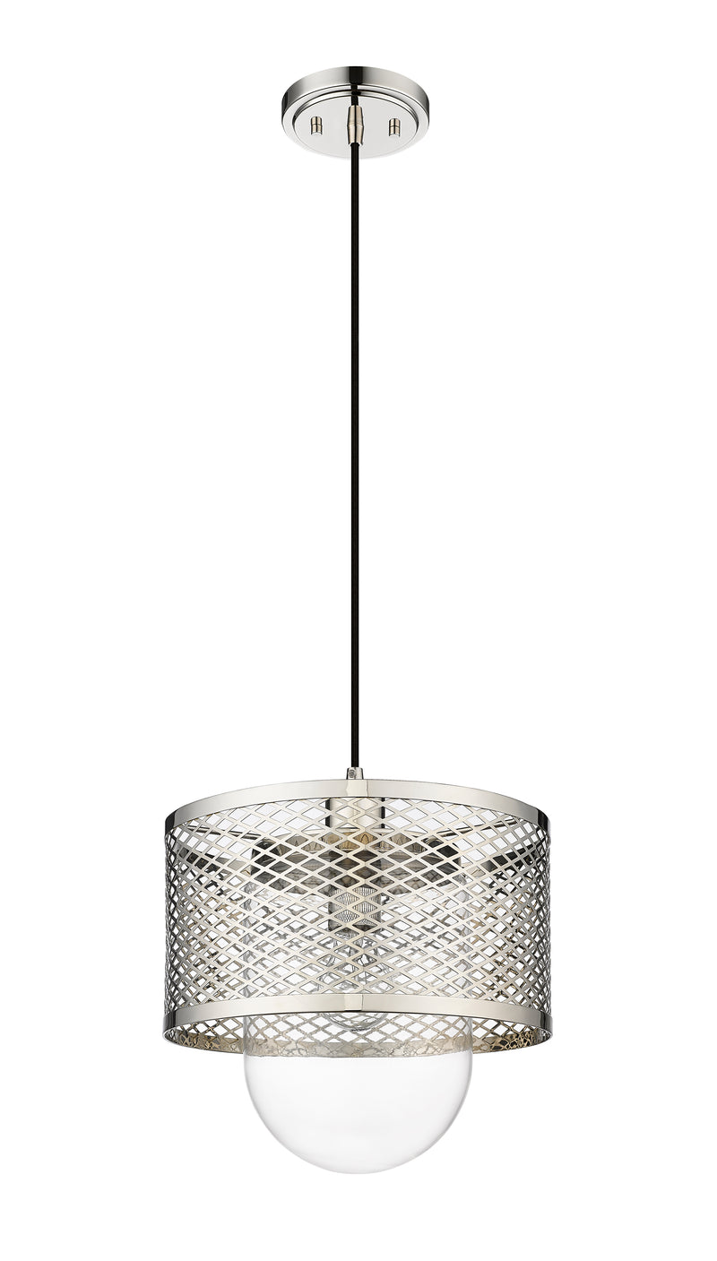 Kipton 1 Light 11" Pendant in Polished Nickel