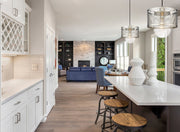 Kipton 1 Light 11" Pendant in Polished Nickel in a room setting
