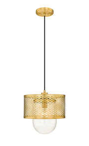 Kipton 1 Light 11" Pendant in Rubbed Brass