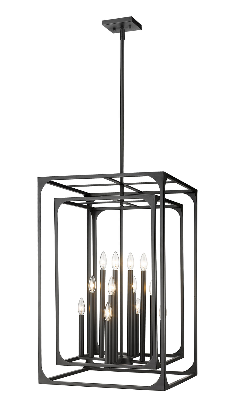 Easton 12 Light 20.5" Chandelier in Matte Black