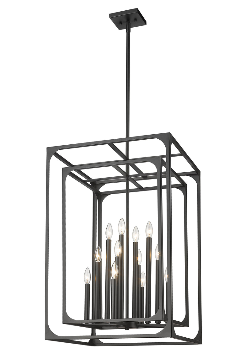 Easton 12 Light 20.5" Chandelier in Matte Black