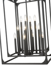 Easton 12 Light 20.5" Chandelier in Matte Black