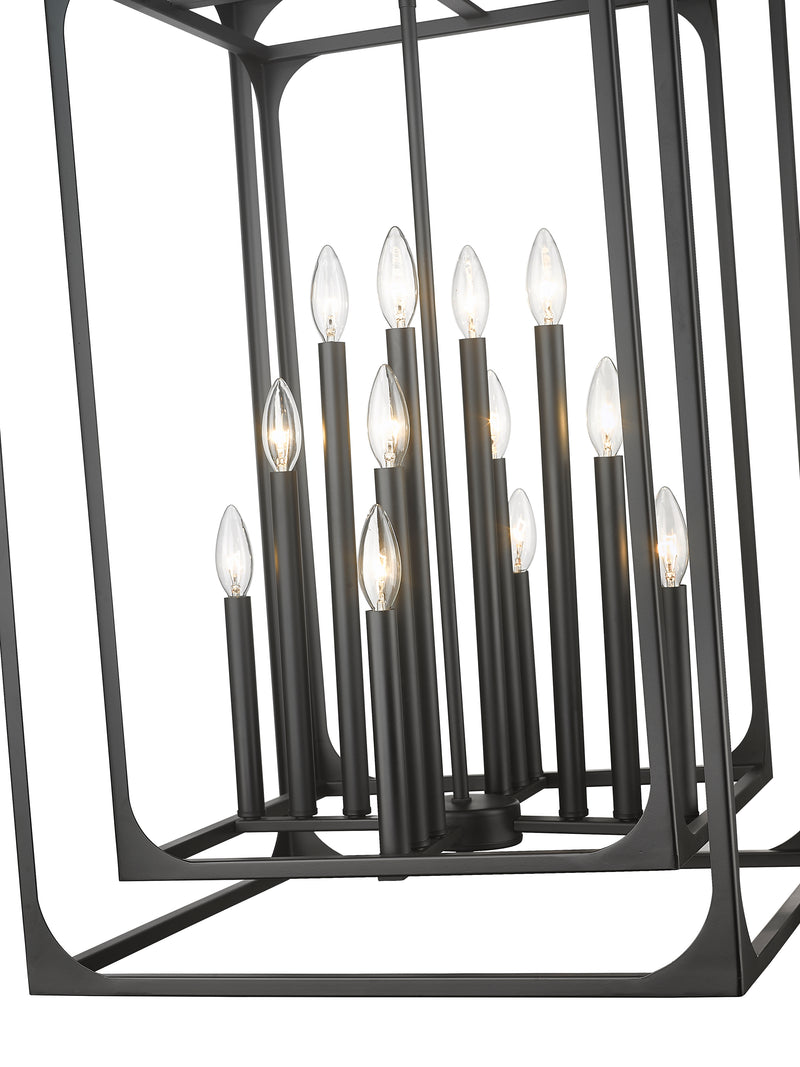 Easton 12 Light 20.5" Chandelier in Matte Black