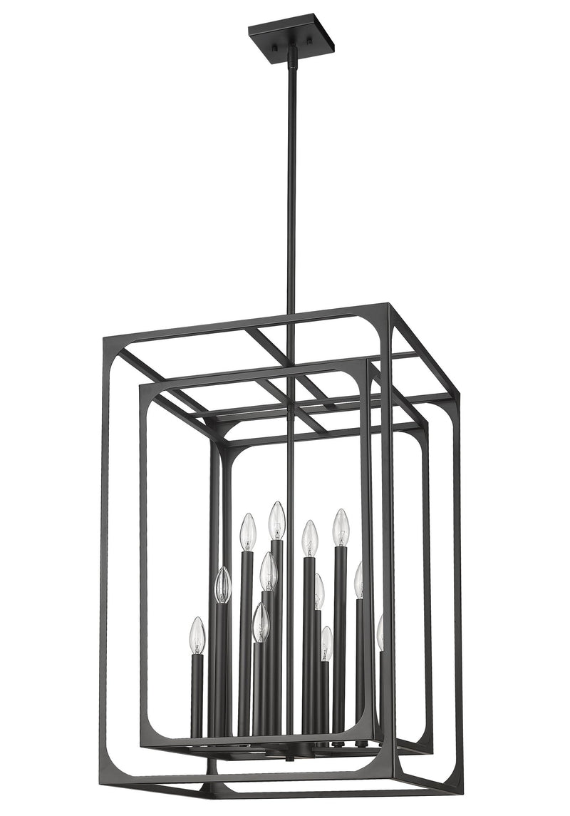 Easton 12 Light 20.5" Chandelier in Matte Black