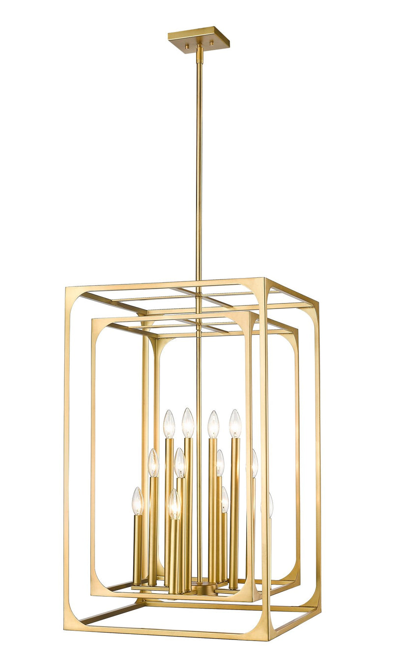 Easton 12 Light 20.5" Chandelier in Rubbed Brass