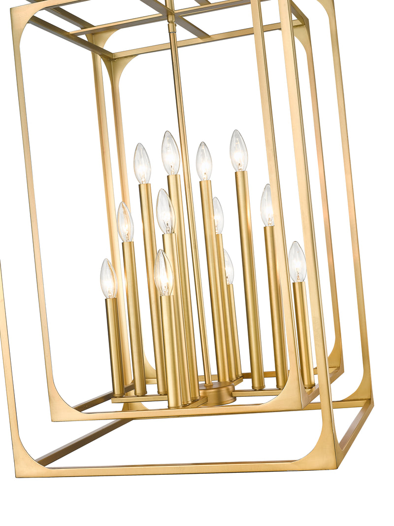 Easton 12 Light 20.5" Chandelier in Rubbed Brass