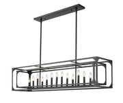 Easton 13 Light 54" Linear Pendant in Matte Black