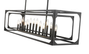 Easton 13 Light 54" Linear Pendant in Matte Black