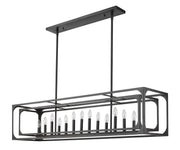 Easton 13 Light 54" Linear Pendant in Matte Black