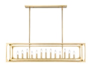 Easton 13 Light 54" Linear Pendant in Rubbed Brass