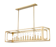 Easton 13 Light 54" Linear Pendant in Rubbed Brass