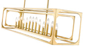Easton 13 Light 54" Linear Pendant in Rubbed Brass