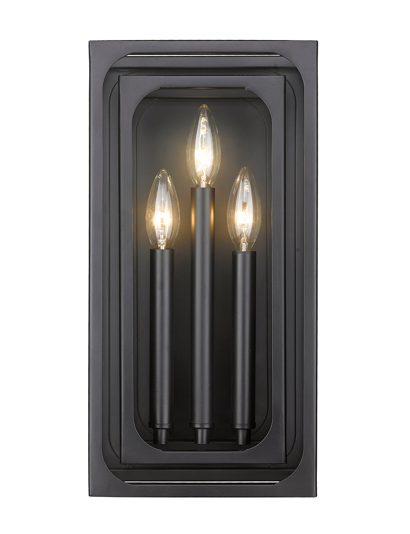 Easton 3 Light 8" Wall Sconce in Matte Black