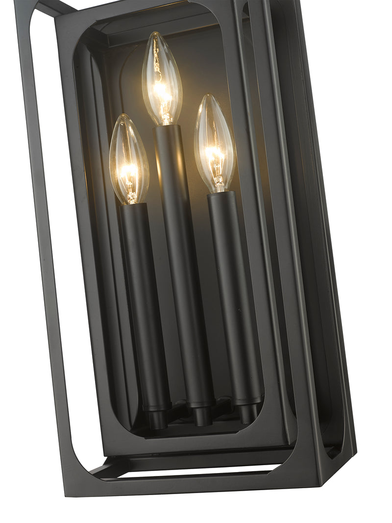 Easton 3 Light 8" Wall Sconce in Matte Black