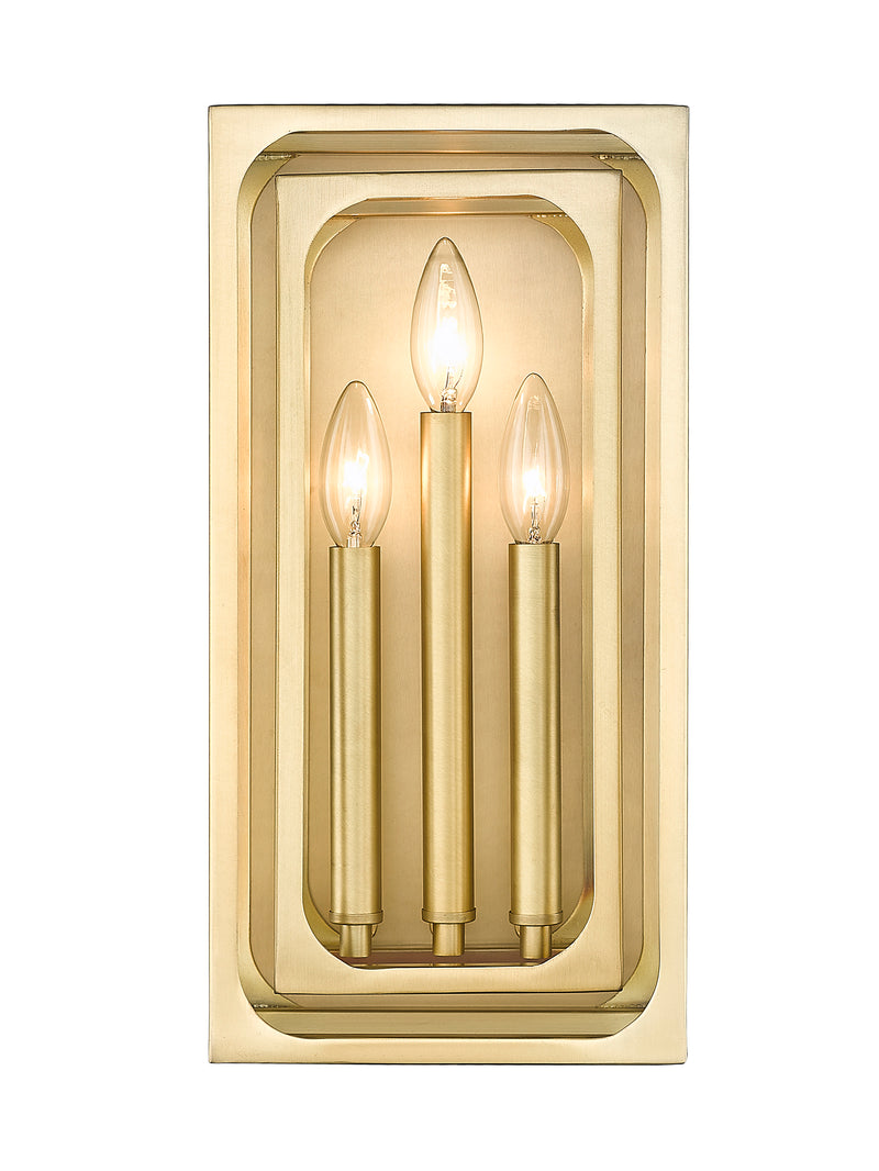 Easton 3 Light 8" Wall Sconce in Rubbed Brass