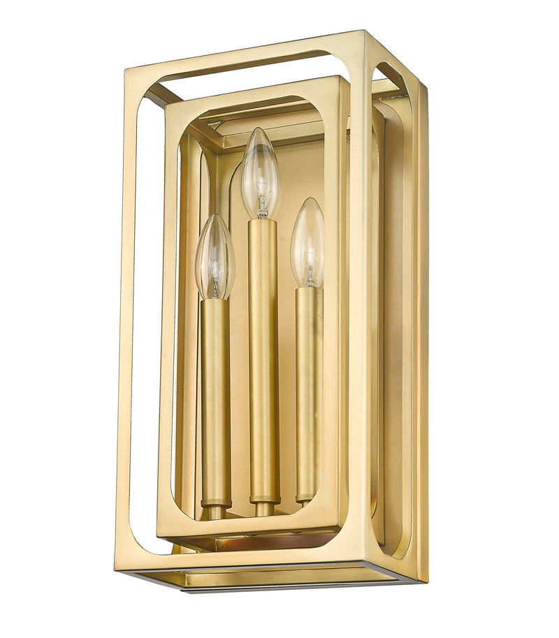 Easton 3 Light 8" Wall Sconce in Rubbed Brass