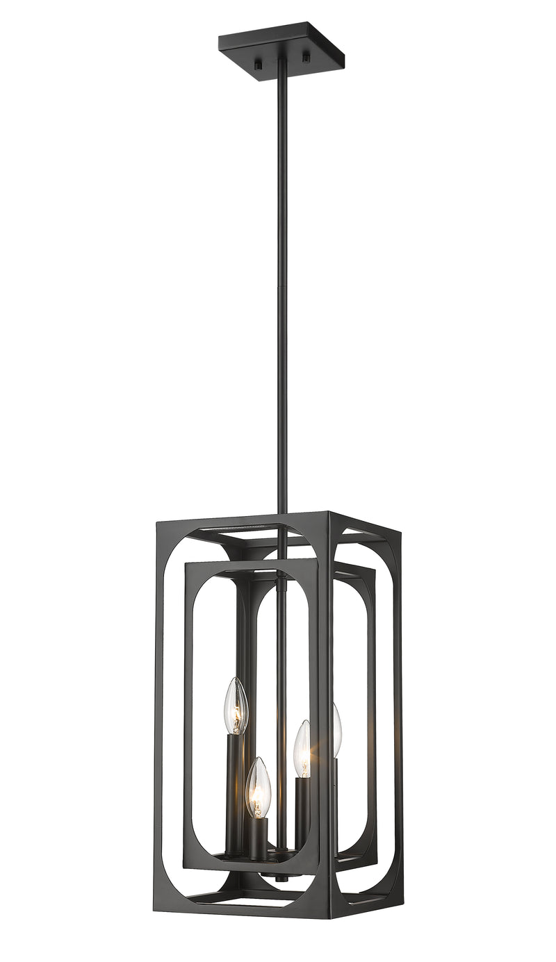 Easton 4 Light 9.25" Chandelier in Matte Black