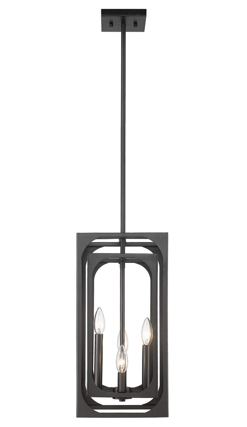 Easton 4 Light 9.25" Chandelier in Matte Black
