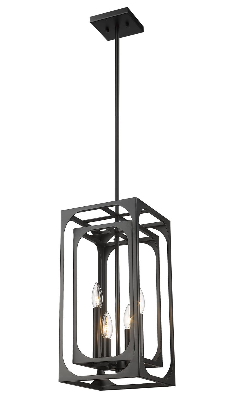 Easton 4 Light 9.25" Chandelier in Matte Black