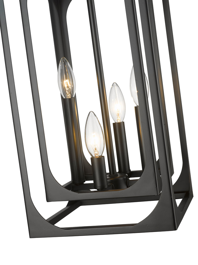 Easton 4 Light 9.25" Chandelier in Matte Black