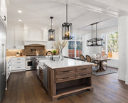 Easton 4 Light 9.25" Chandelier in Matte Black in a room setting