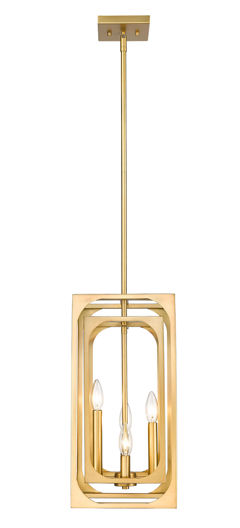 Easton 4 Light 9.25" Chandelier in Rubbed Brass