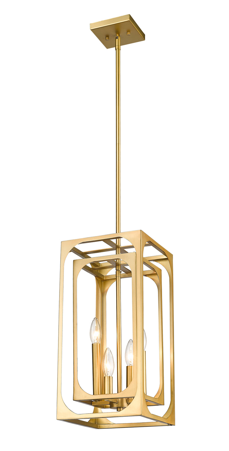 Easton 4 Light 9.25" Chandelier in Rubbed Brass