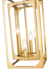 Easton 4 Light 9.25" Chandelier in Rubbed Brass