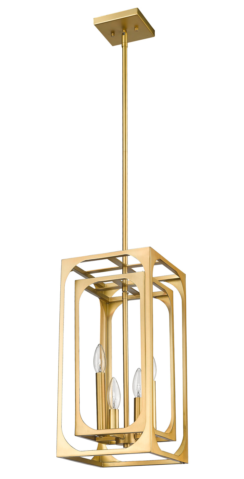 Easton 4 Light 9.25" Chandelier in Rubbed Brass