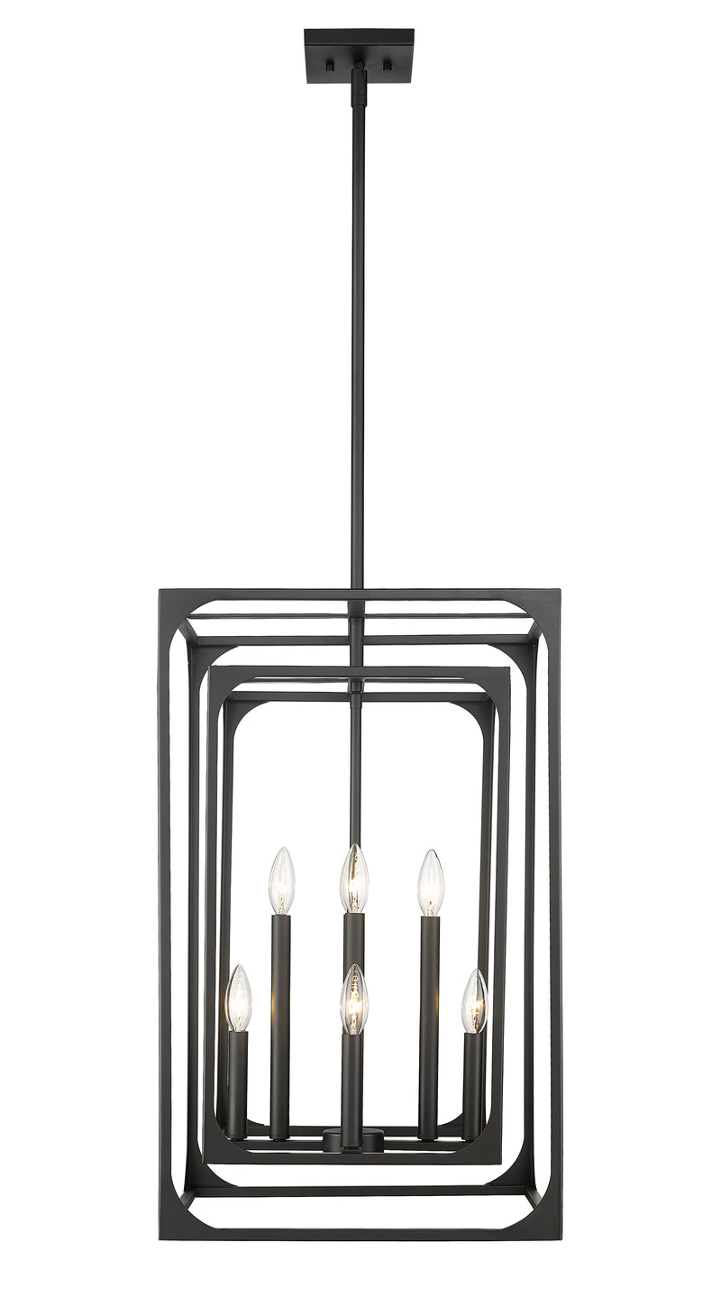 Easton 8 Light 16.5" Chandelier in Matte Black