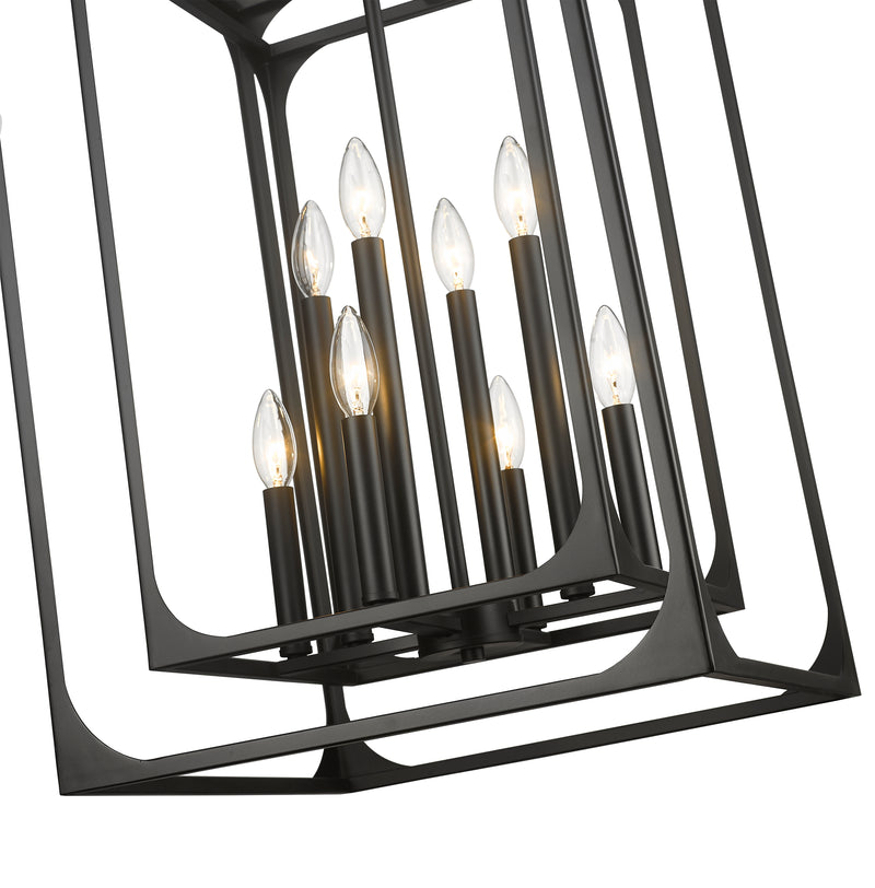 Easton 8 Light 16.5" Chandelier in Matte Black